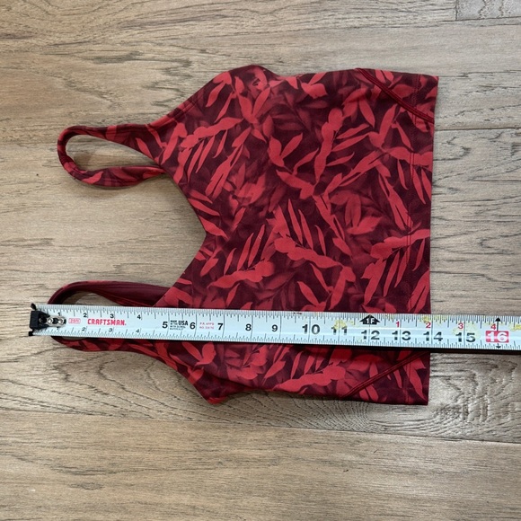 Lululemon Align Cropped Tank Top Spray Leaf Fireside Red Multi Size 2 - Picture 11 of 11